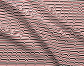 Striped Fabric - Motif Moderne 2b By Muhlenkott - Stripe Zig Zag Red Modern HOme Decor Black Cotton Fabric By The Yard With Spoonflower