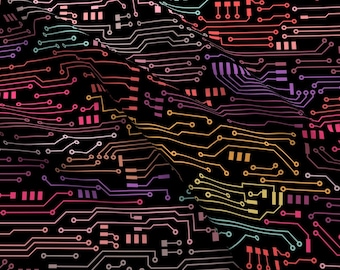 circuit board fabric etsy