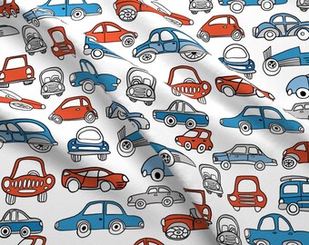 Digger camions véhicules 100/% Coton Tissu Matériau Par Demi Mètre