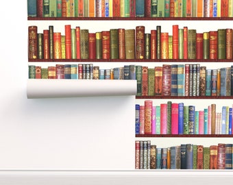 Library Wallpaper Etsy Library Wallpaper Etsy