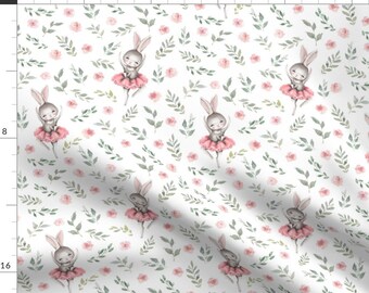 Mary Elizabeth Bunnies by Christopher Thompson for Riley Blake Designs Baby Girl Fabric Quilting Cotton Pink Bunny Fabric for Easter