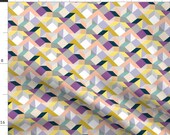 Geometric Fabric - Graphic Crazy2 By Kaeselotti - Geometric Triangles Cubes Colorful Bold Graphic Cotton Fabric By The Yard With Spoonflower
