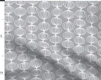 Gray ogee 22 inch wide uzbek ikat cotton fabric Gray ogee handwoven 100/% cotton fabric by the yard SKU 22C014