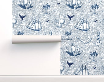 pics Nautical Wallpaper For Walls nautical wallpaper etsy