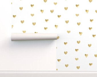 Gold Heart Wallpaper Etsy