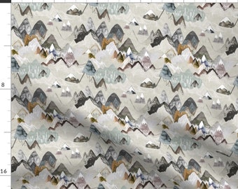 Call of the Mountains Gray Minky Blanket Baby Shower Pink Dawn Satin Aqua Lavender Nursery Peaks and Valleys Plum Crib Bedding