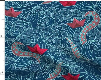 MERMATES TINY BUBBLES Fabric in aqua shelll Michael Miller SEA Quilting Cotton