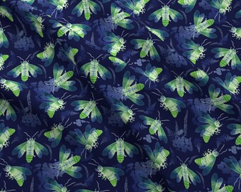 Fireflies fabric | Etsy