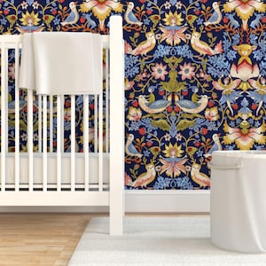 Victorian Wallpaper - Victorian-Fairytale By Gaiamarfurt - William Morris Inspiration Removable Self Adhesive Wallpaper Roll by Spoonflower image 6