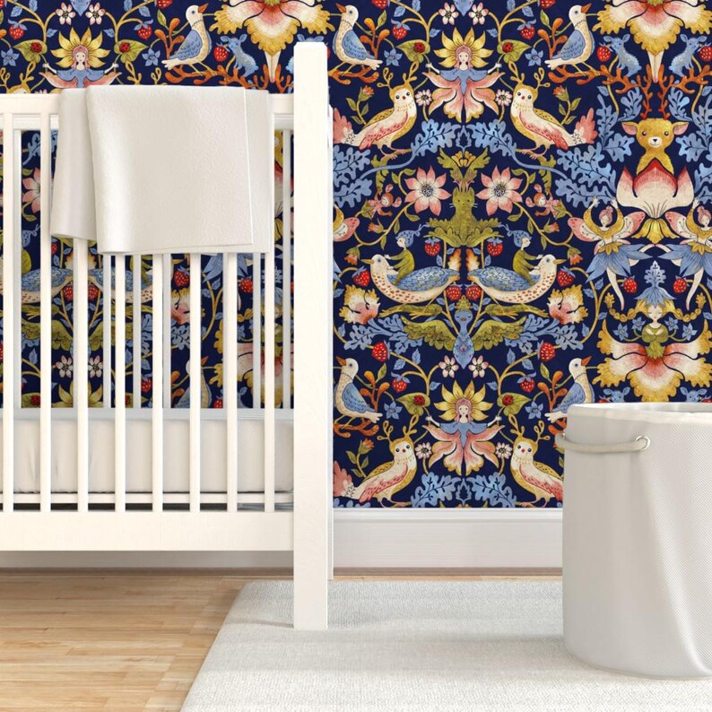 Victorian Wallpaper - Victorian-Fairytale By Gaiamarfurt - William Morris Inspiration Removable Self Adhesive Wallpaper Roll by Spoonflower image 6