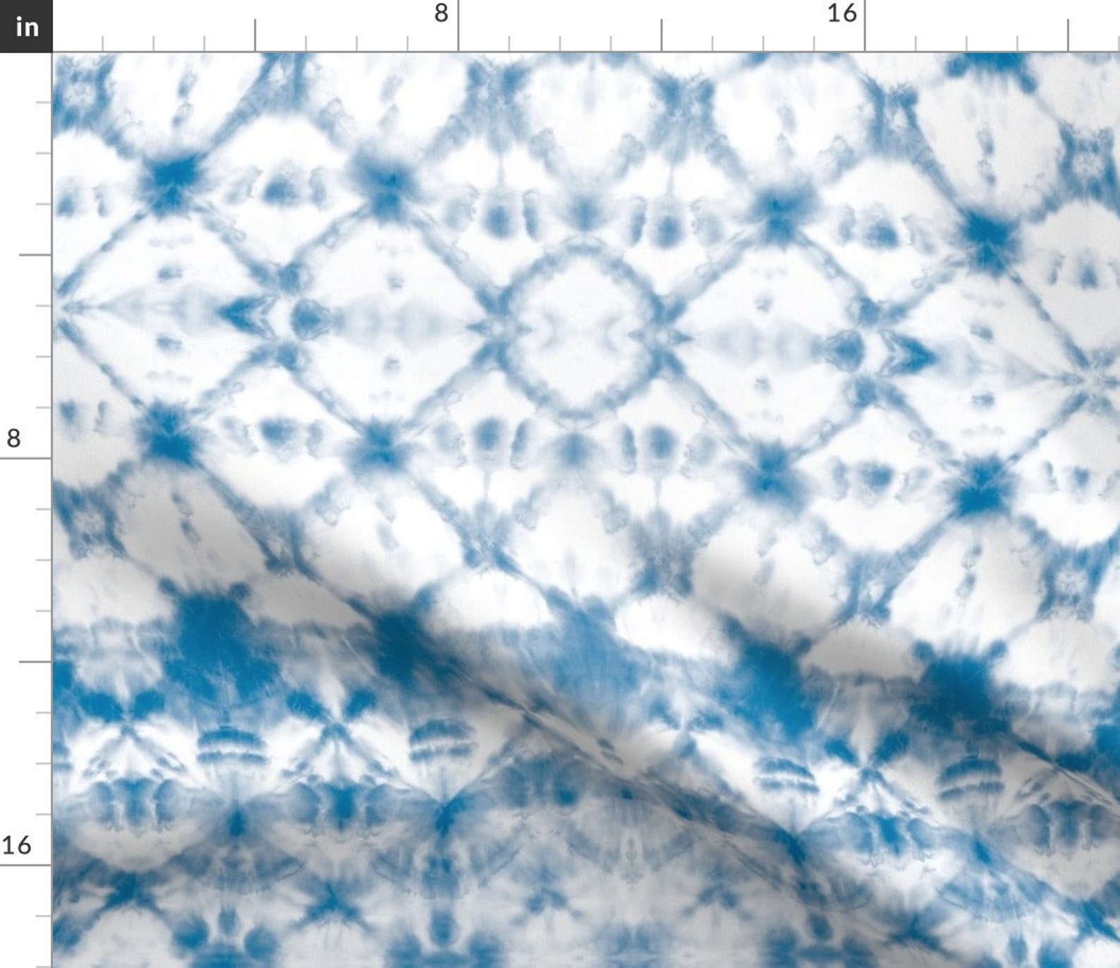 Shibori Print Fabric Shibori By Michellemathis Blue and Etsy