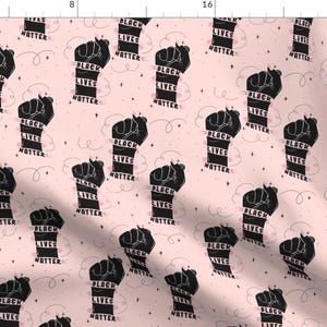 Black Lives Matter Fabric - Black Lives Matter By Tessshearer - 2020 Social Justice Protest Print Cotton Fabric By The Yard With Spoonflower
