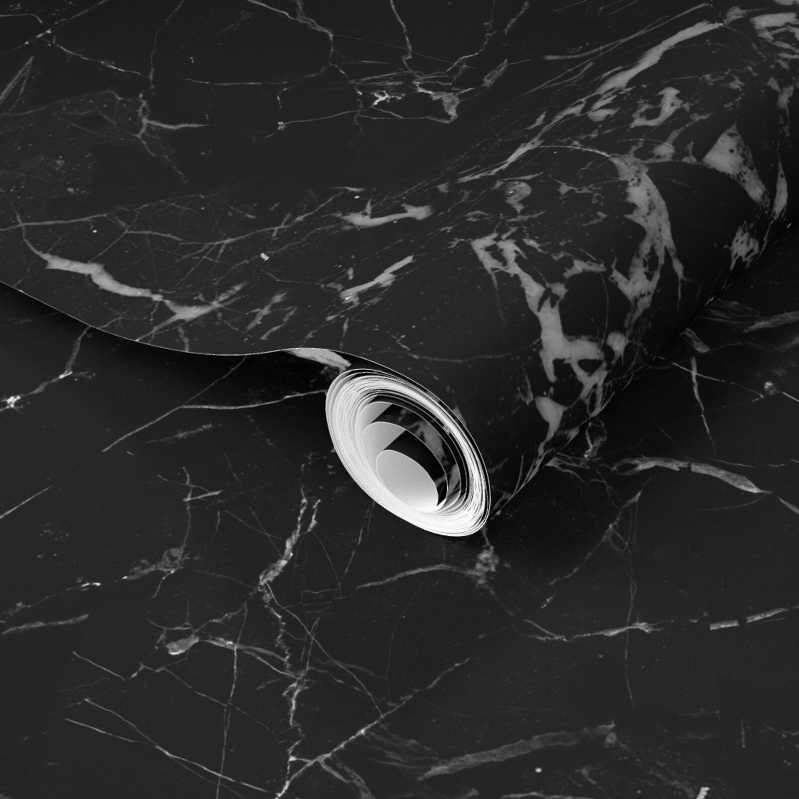 Marble Look Wallpaper Black Marble by Kaeselotti Black and Etsy