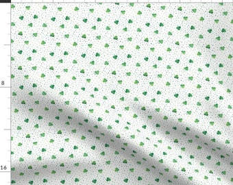 Shamrock Fabric - (Micro Scale) Watercolor Shamrock Green Dots By Littlearrowdesign - Shamrock Cotton Fabric By The Yard With Spoonflower