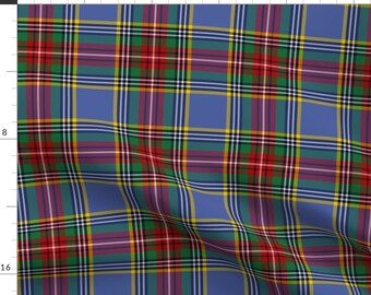 Traditional Checked Fabric - Macbeth Tartan By Weavingmajor - Lines Woven Look Cross Linear Block Cotton Fabric By The Yard With Spoonflower