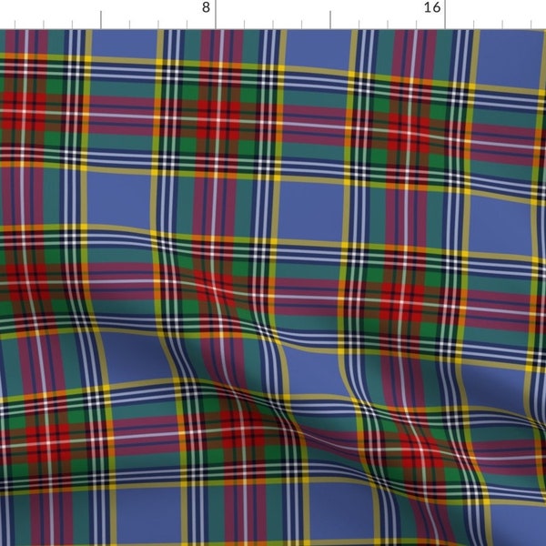 Traditional Checked Fabric - Macbeth Tartan By Weavingmajor - Lines Woven Look Cross Linear Block Cotton Fabric By The Yard With Spoonflower