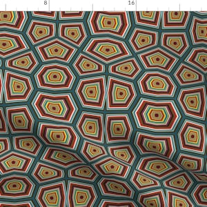 Animal Rainbow Tortoise Shell Pattern Fabric - Turtle Shells By Katerhees - Animal Abstract Cotton Fabric By The Yard With Spoonflower
