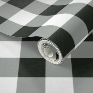 Black and White Plaid Wallpaper Buffalo Check in Black by - Etsy Canada