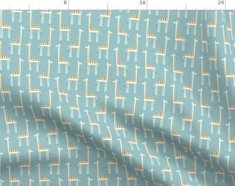 Giraffe Fabric - Cute Giraffes By Littlearrowdesign - Giraffe Safari Animal Baby Nursery Decor Cotton Fabric By The Yard With Spoonflower