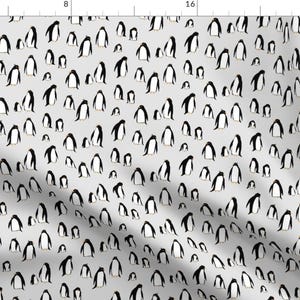 Penguin Fabric - A Plethora Of Penguins By Leanne - Penguin Animal Artic Bird Zoo Kids Quilt Cotton Fabric By The Yard With Spoonflower