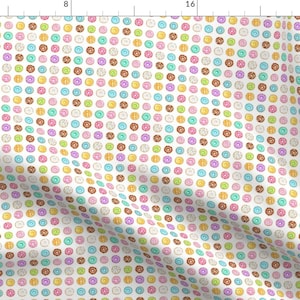 Donuts Fabric - Donuts - Half Inch By Hazel Fisher Creations - Donuts Sweet Icing Yummy Sprinkles Cotton Fabric By The Yard With Spoonflower
