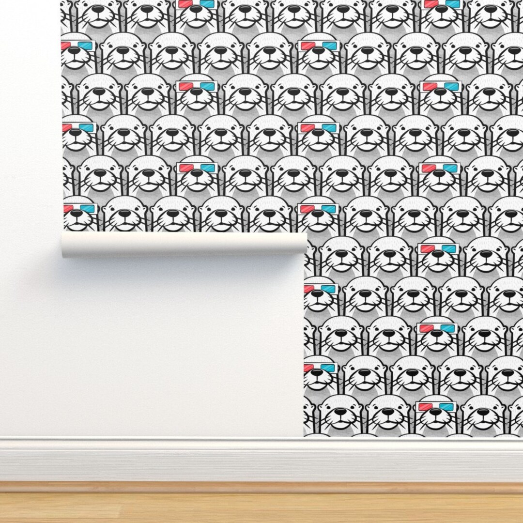 Otter Wallpaper One Cool Otter 3D Glasses by - Etsy