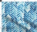 Blue Watercolor Fabric - Blue Herringbone Watercolor By Mrshervi - Blue Chevron Watercolor Cotton Fabric By The Yard With Spoonflower 