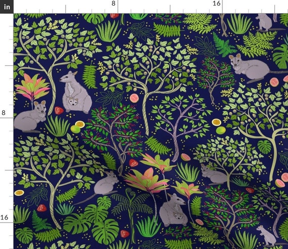 Kangaroos Fabric Kalihi Valley Wallabies By Honoluludesign Etsy