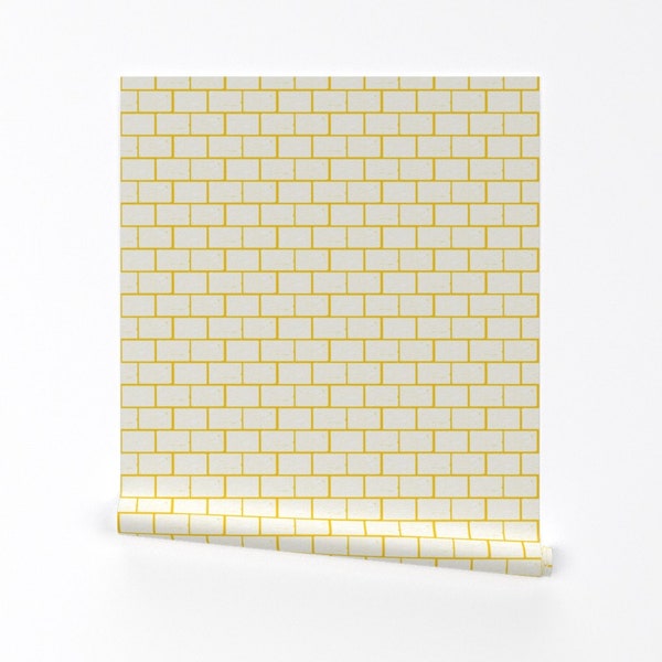 Yellow Brick Wallpaper Etsy
