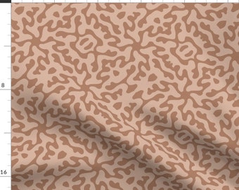 Modern Pink Nude Fabric - Abstract Beige by ivala - Abstract Shapes Warm Minimalism Organic Shapes Fabric by the Yard by Spoonflower
