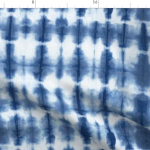 Shibori Printed Fabric - Shibori 02 Indigo By Theplayfulcrow - Indigo Tie Dyed Home Decor Quilt Cotton Fabric By The Yard With Spoonflower