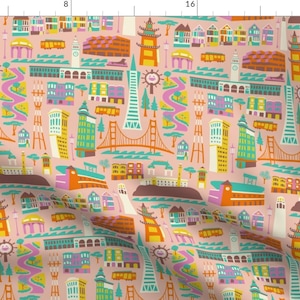 San Francisco Fabric - Going To San Francisco By Allisonbeilkedesigns - San Francisco California Cotton Fabric By The Yard With Spoonflower