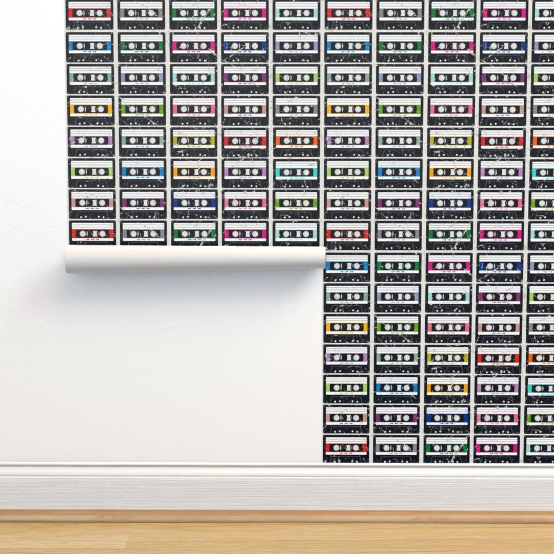 Cassette Wallpaper Julie’s Cassette Tapes by - Etsy