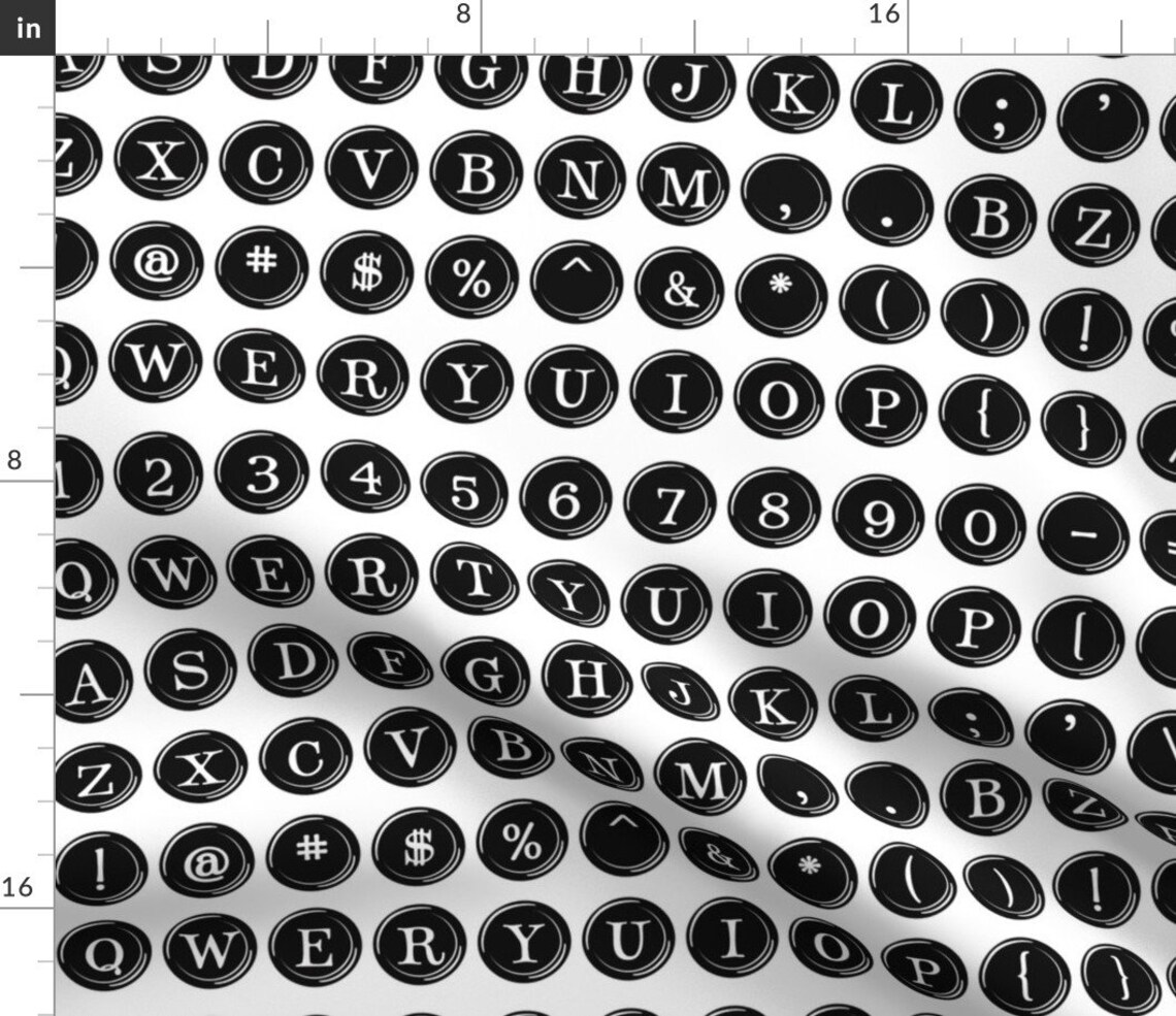 Typewriters Fabric Typewriter Overnighter by Bzbdesigner Etsy