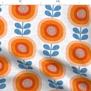 Mid Century Stoff - Retro Sonnenblumen von ottomanbrim - Blumen Modern Mcm Mid Century Modern Retro Stoff Bulk Stock von Spoonflower
