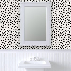 Nursery Wallpaper - Dots Cream Neutral Minimal Animal Spots by Charlotte Winter - Removable Self Adhesive Wallpaper Roll by Spoonflower image 8