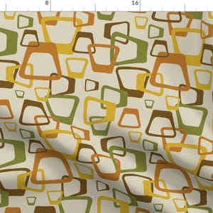 Mid Century Modern Fabric - Mod Brown by k_hackl - Retro Inspired Atomic Era 1950s 1960s Look Fabric by the Yard by Spoonflower