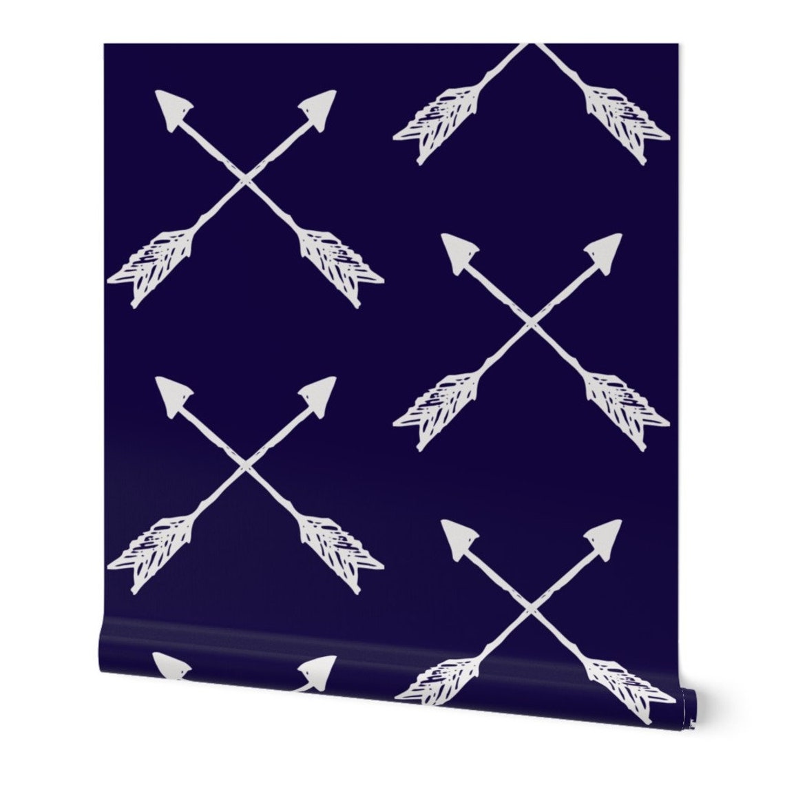 Arrow Wallpaper White On Navy Cross Arrow By Etsy