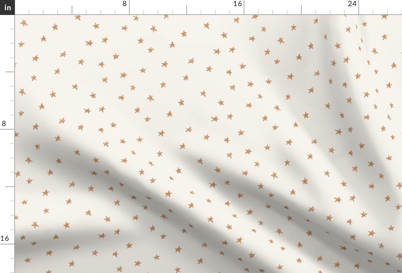 Gold Stars Fabric - Gold Christmas Stars By Erin Kendal - Beige Gold Holiday Winter New Years Eve Cotton Fabric By The Yard With Spoonflower