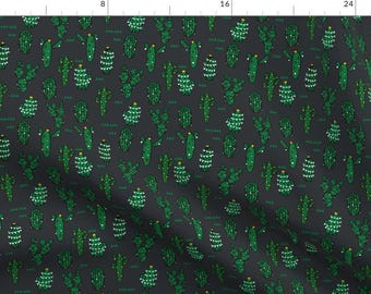 Holiday Cacti Fabric - Christmas Cactus Cute By Andrea Lauren - Christmas Desert Southwest Cotton Fabric by the Yard with Spoonflower