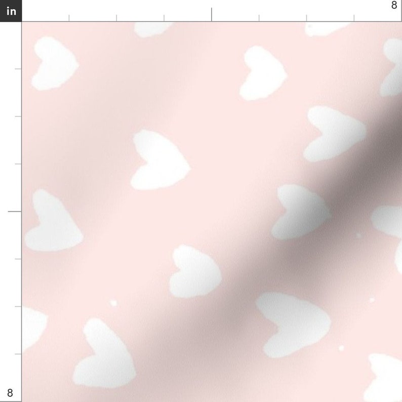 Light Pink Hearts Fabric Blush Barelythere Hearts Rr By Etsy