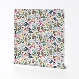 Birds Wallpaper - Lucid Dreams Miss Mystic - Large By Zoe Ingram - Bird Custom Printed Removable Self Adhesive Wallpaper Roll by Spoonflower image 2
