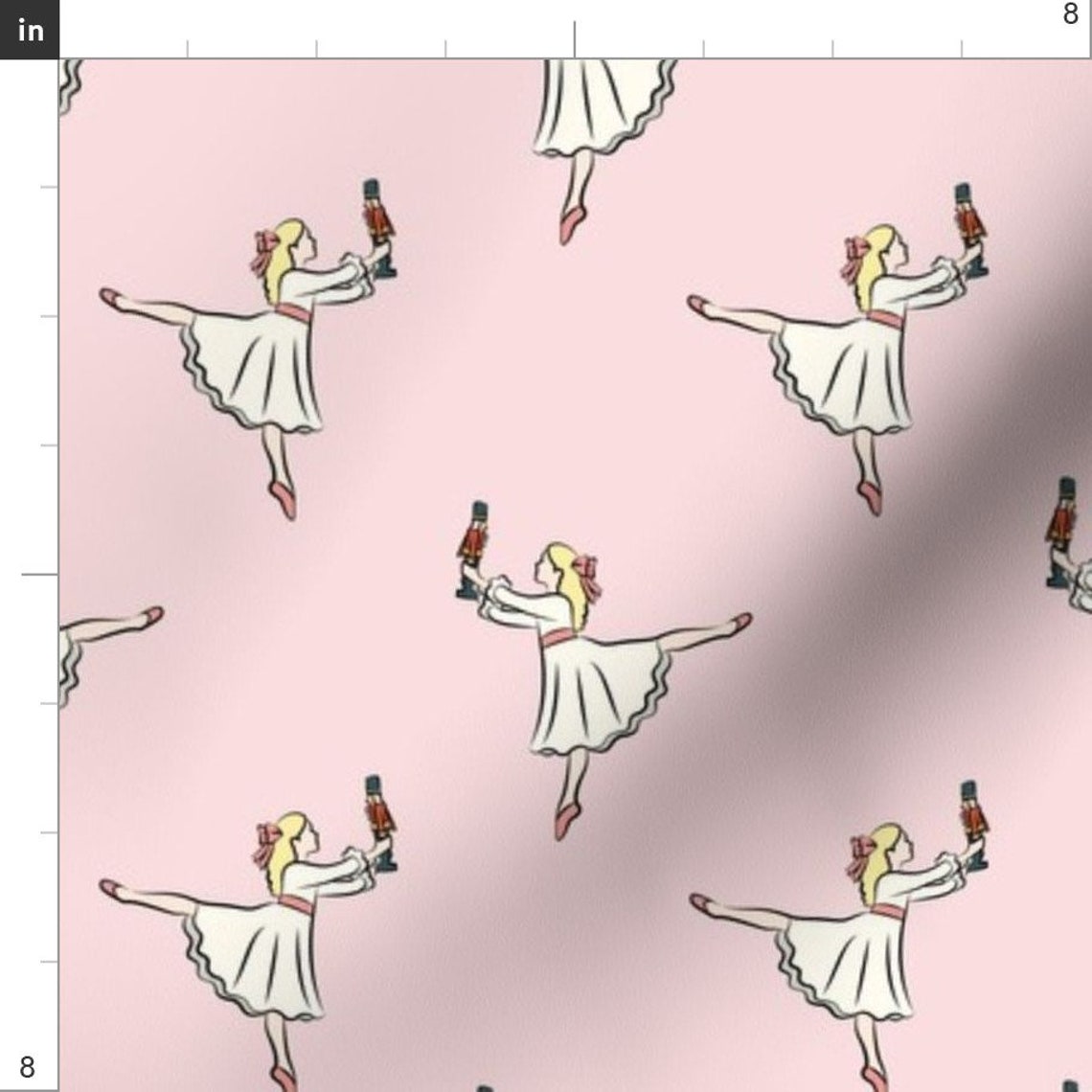Ballet Pink Fabric Ballet Fabric Nutcracker Clara Pink Etsy España