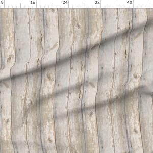 Wooden Planks Fabric - Whitewashed Wood Planks by willowlanetextiles - Coastal Neutral Reclaimed Wood Look Fabric by the Yard by Spoonflower image 2