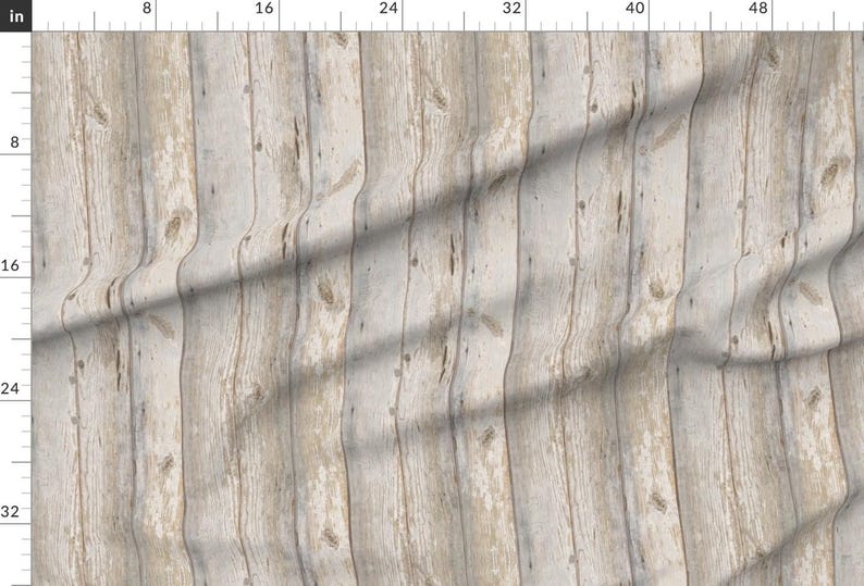 Wooden Planks Fabric - Whitewashed Wood Planks by willowlanetextiles - Coastal Neutral Reclaimed Wood Look Fabric by the Yard by Spoonflower image 2