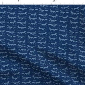 Blue Fox Fabric - Foxes And Bits - Blue Ribbon Blue By Cooper+Craft - Equestrian Hunting Forest Cotton Fabric By The Yard With Spoonflower