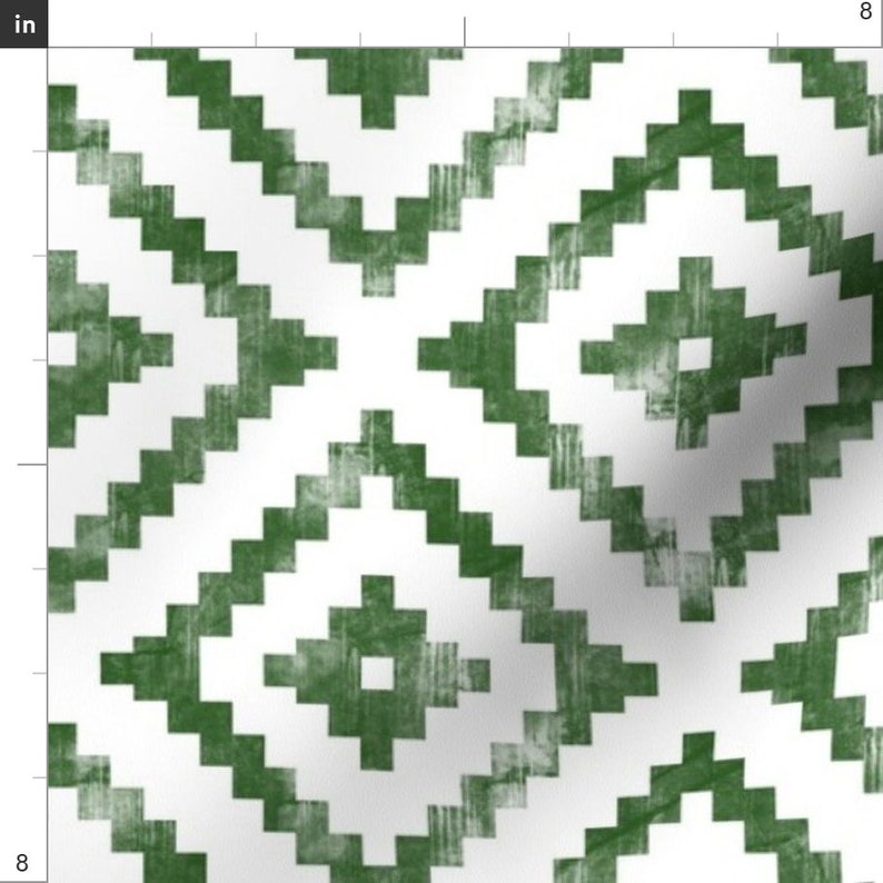 Green Aztec Fabric Aztec Distressed Green by Etsy