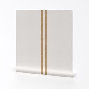 Farmhouse Stripe Removable Peel and Stick Wallpaper - Neutral Cream Khaki Minimal - Wall Art Wall Decor - Grain by holli_zollinger