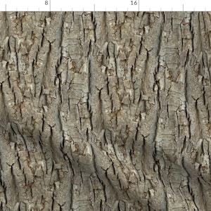 Tree Bark Fabric - Endless Bark By Thinlinetextiles - Tree Bark Wood Nature Forest Photographic Cotton Fabric By The Yard With Spoonflower