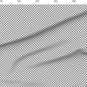 Paw Prints Fabric - Half Inch Black Paw Prints On White By Mtothefifthpower - Black And White Cotton Fabric By The Yard With Spoonflower immagine 2